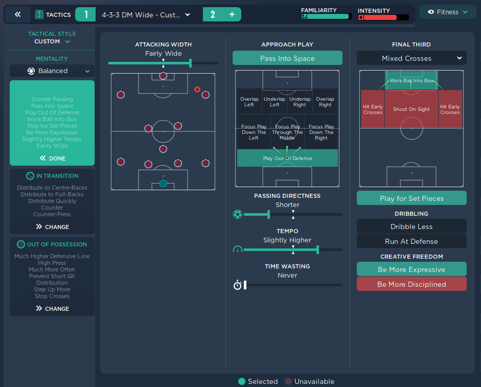 FM24 4-3-3 Tactics - Possession Analyse