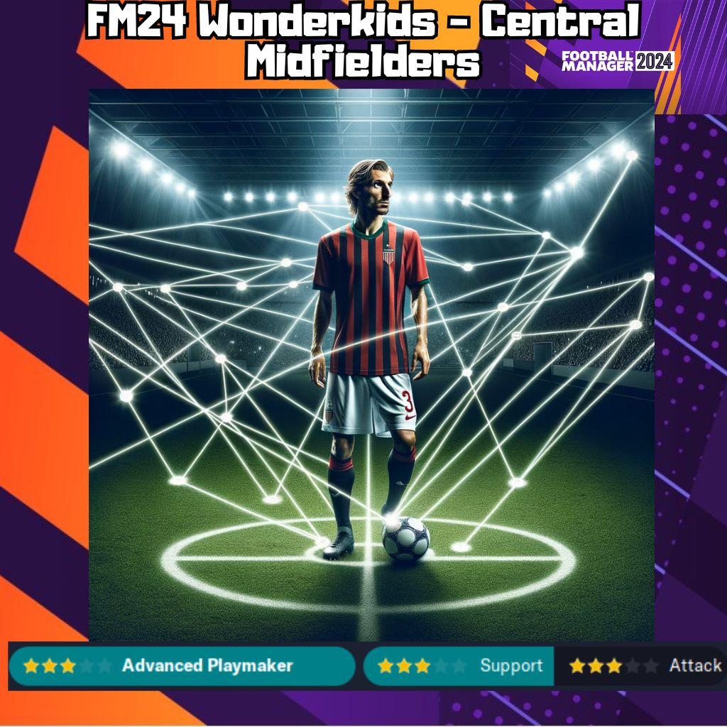 FM24 Wonderkids Shortlist - Central Midfielders
