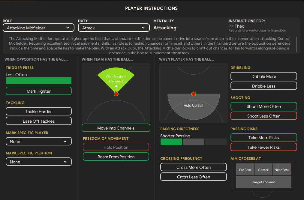 FM24 Formation 3-4-1-2 - FM24 Attacking Midfielder - Att - 3-4-1-2