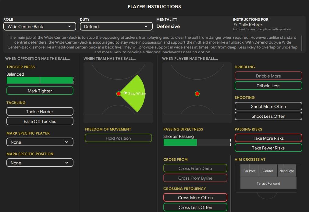 FM24 Wide Center-Back Instructions