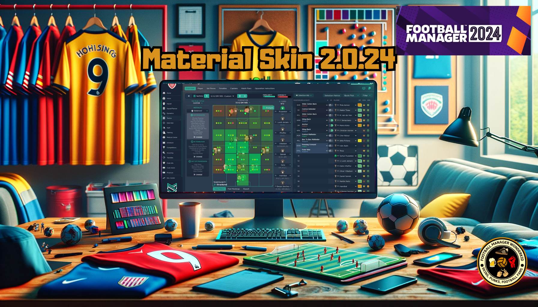 Material Skin 2.0.24 for FM24: A Fresh Look for Your Game