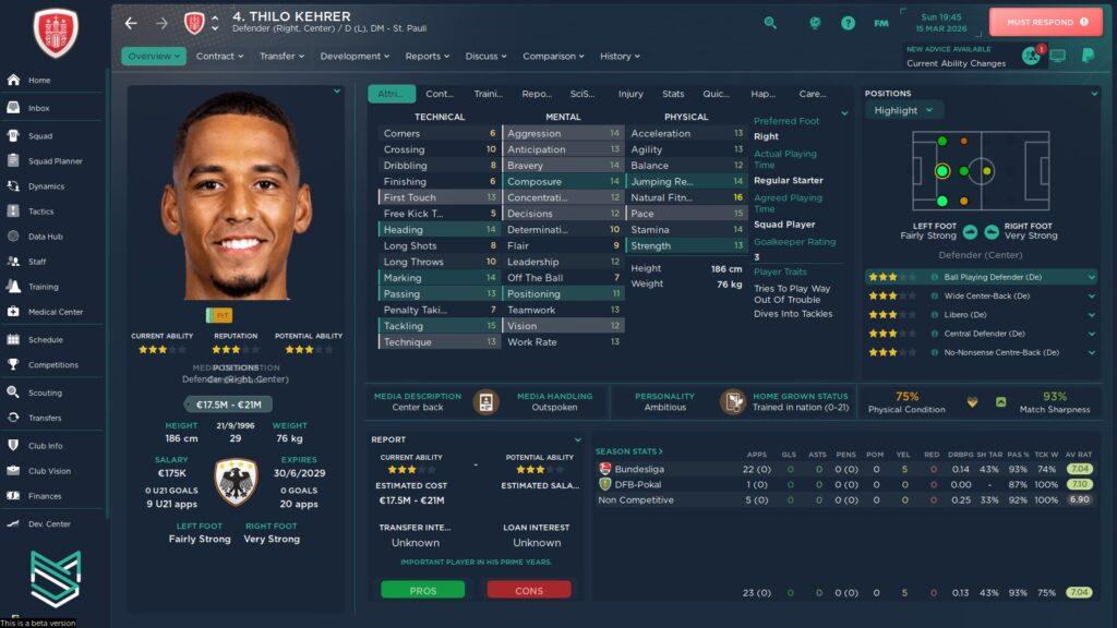 FM24 Skins - Material Skin - Player Profile