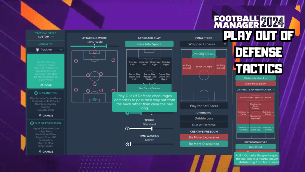 FM24 Tactics Play Out of Defense