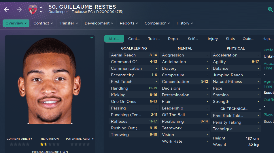 FM 25 Wonderkids Shortlist - Guillame Restes