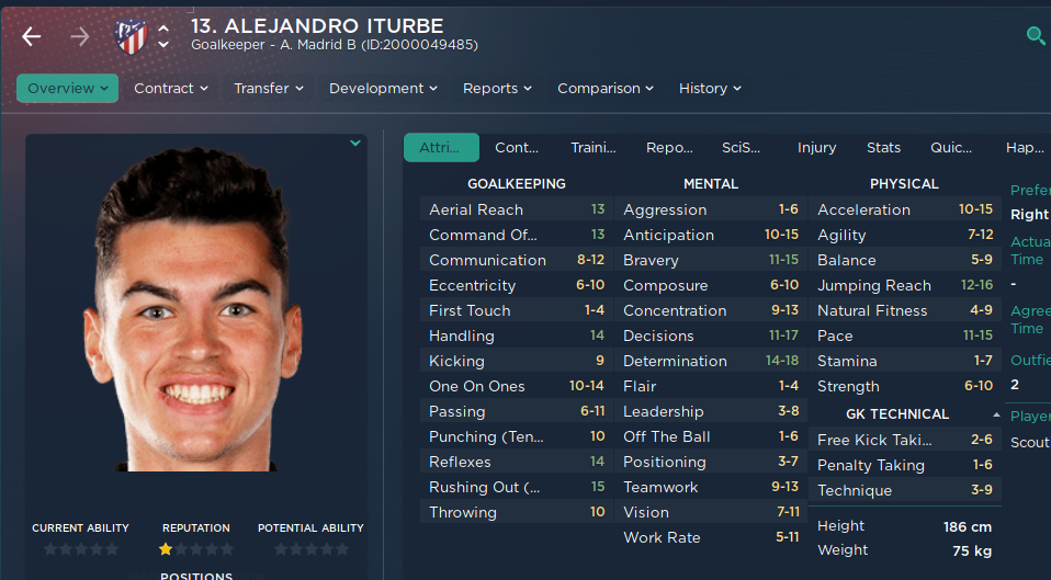 FM 25 Wonderkids Shortlist - Alejandro Iturbe