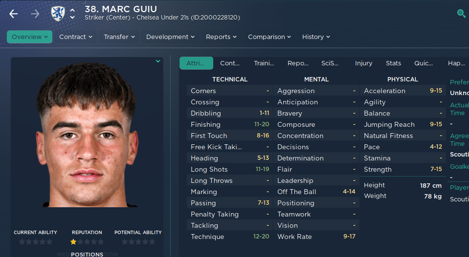 FM 25 Wonderkids Shortlist - Marc Guiu