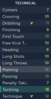 Football Manager Player Attributes - Technical