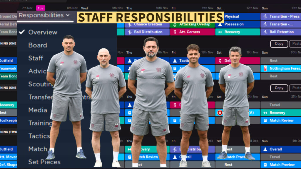 Football Manager Staff Responsibilities