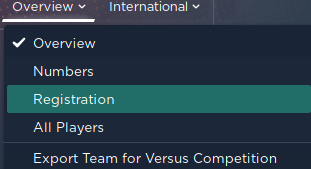 Football Manager Squad Registration